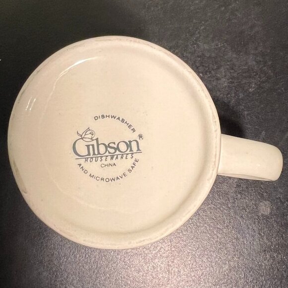 Vintage Gibson Gold Star-Topped CHRISTMAS TREE Ceramic Coffee Mug ~ Tannenbaum - Picture 7 of 8